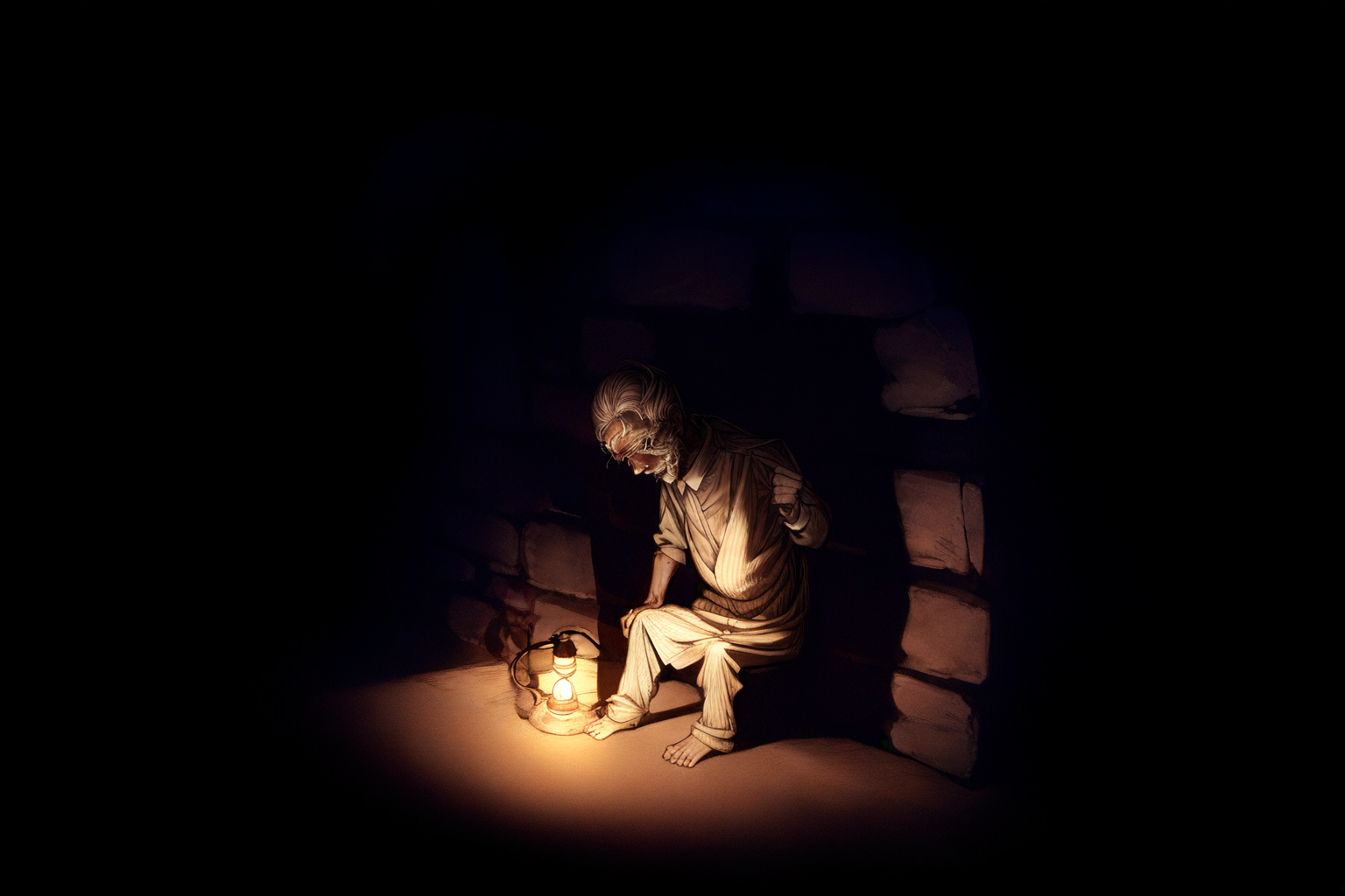 灯台地下室での対面